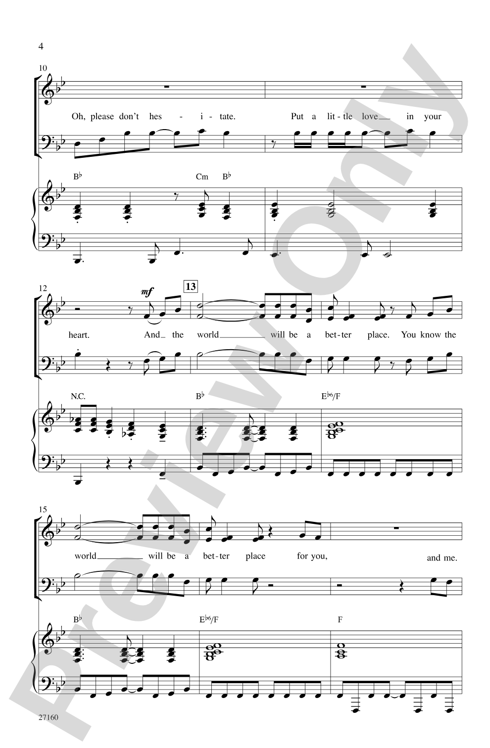 Put a Little Love in Your Heart: SAB Choral Octavo