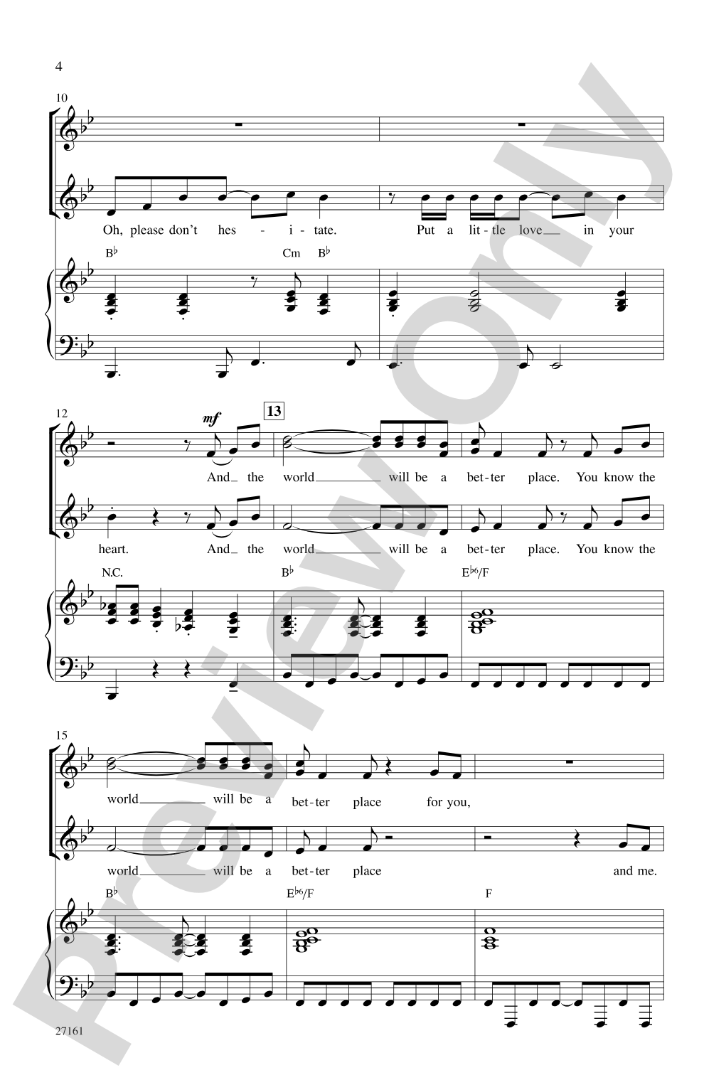 Put a Little Love in Your Heart: SSA Choral Octavo