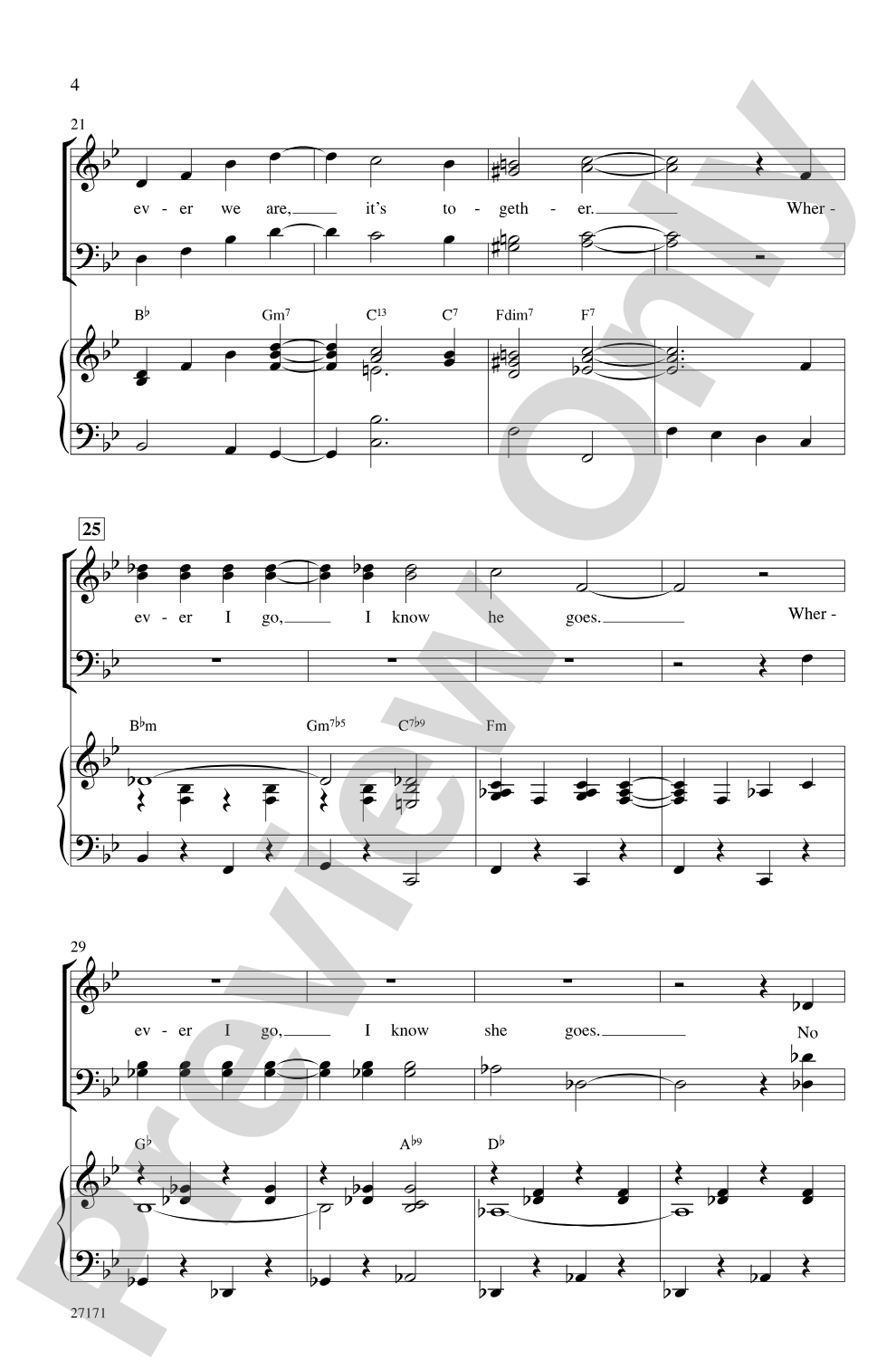 Together Wherever We Go (from <I>Gypsy</I>): SATB Choral Octavo