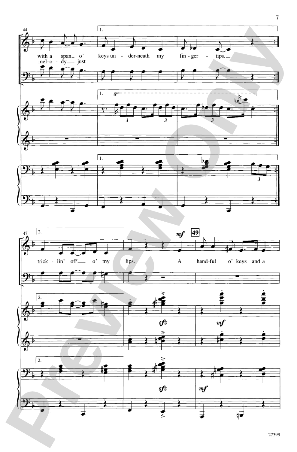 Handful of Keys (from <I>Ain't Misbehavin'</I>): SATB Choral Octavo