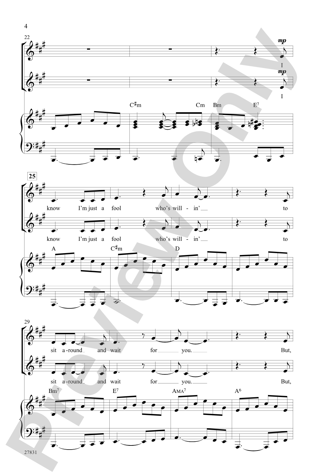 Hopelessly Devoted to You (from the musical <I>Grease</I>): SSA Choral Octavo