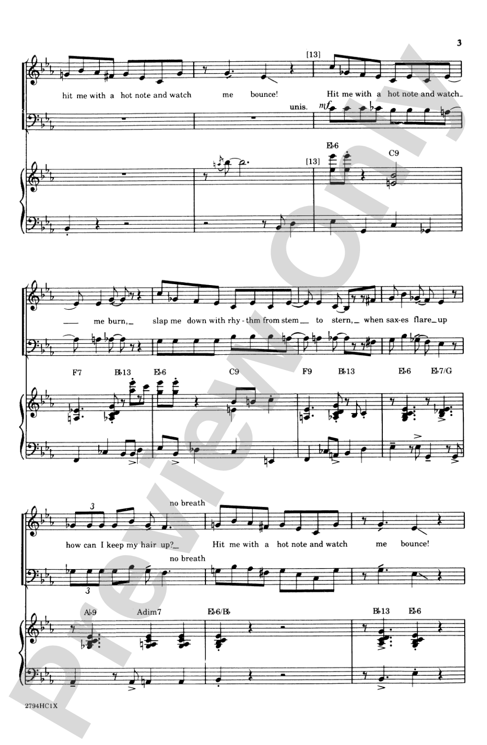 Hit Me with a Hot Note and Watch Me Bounce!: SATB Choral Octavo