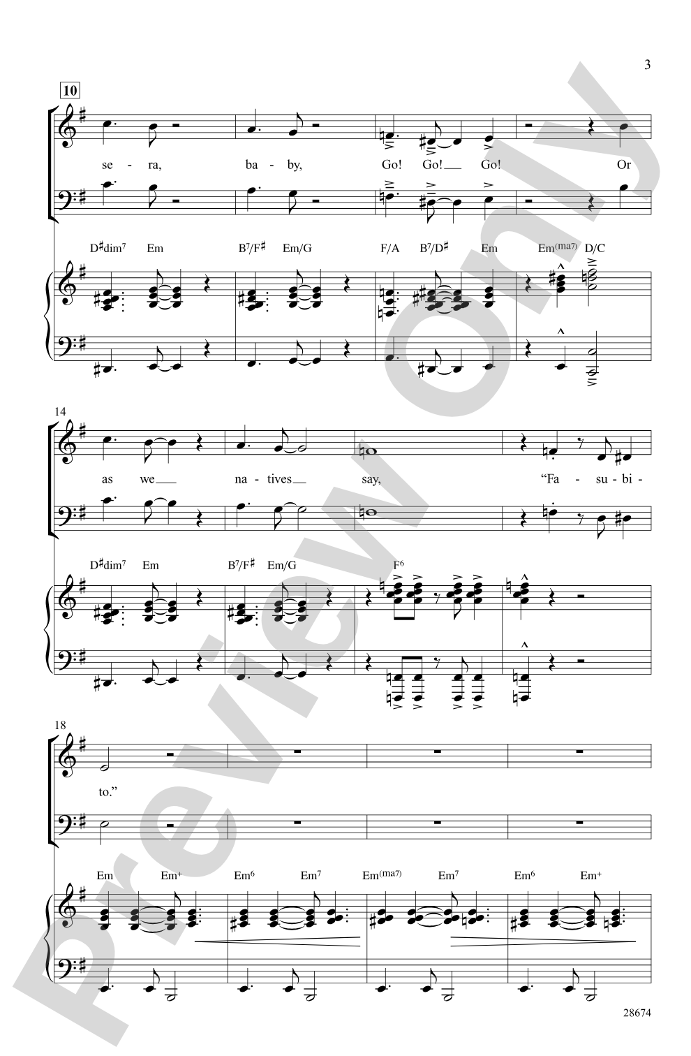 It Had Better Be Tonight (recorded by Michael Buble): SATB Choral Octavo