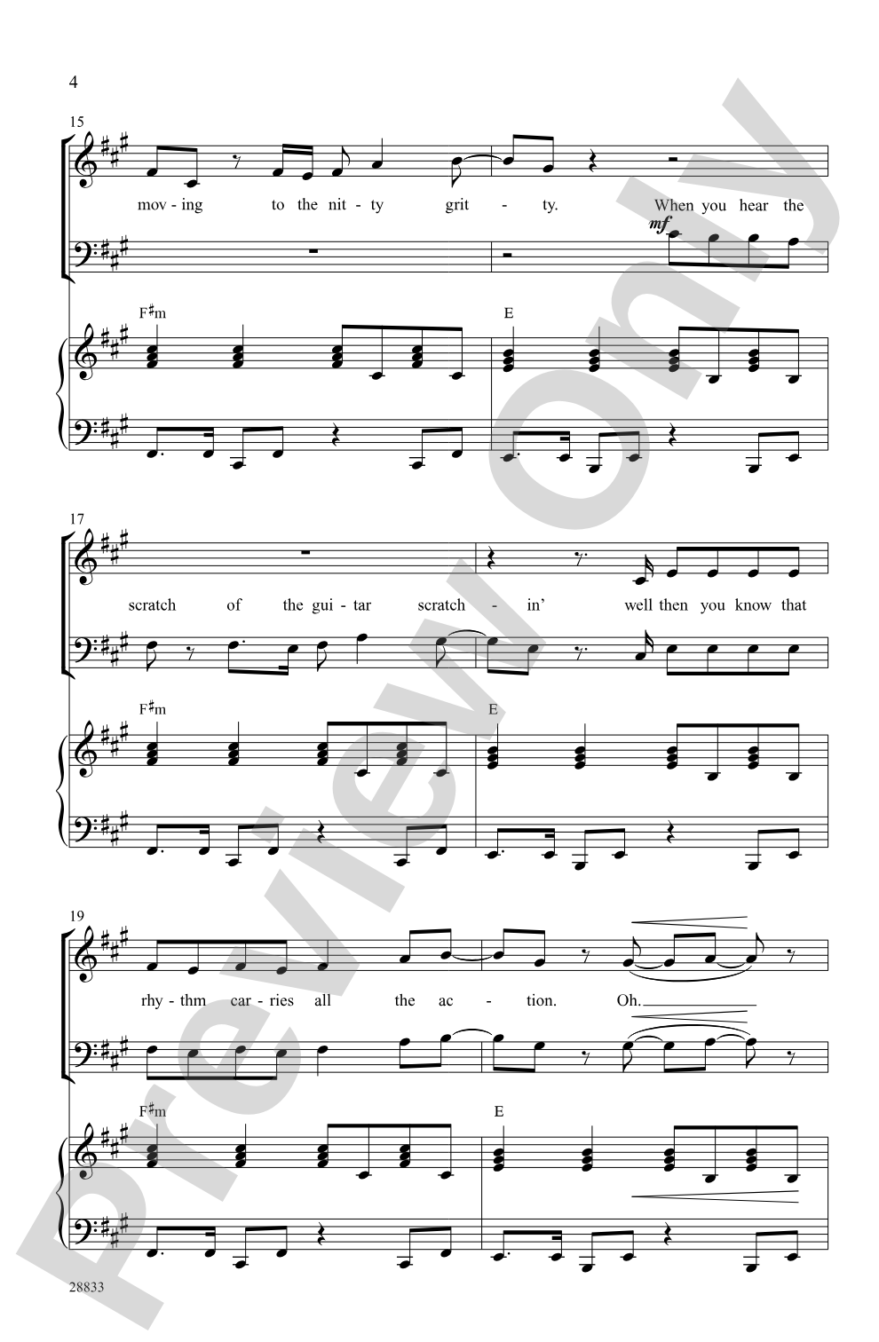 Turn the Beat Around: SSAB Choral Octavo