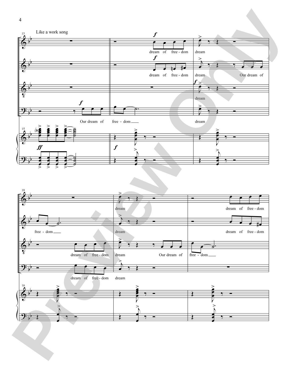 Dream of Freedom: SATB Choral Octavo
