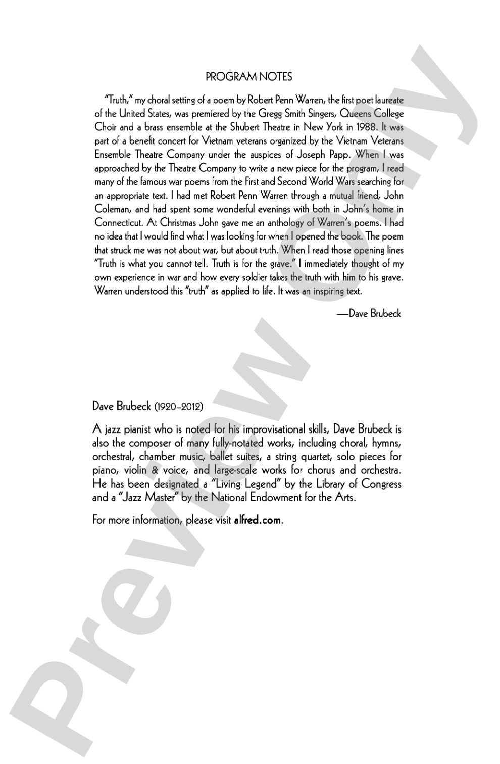 Truth: SATB Choral Octavo