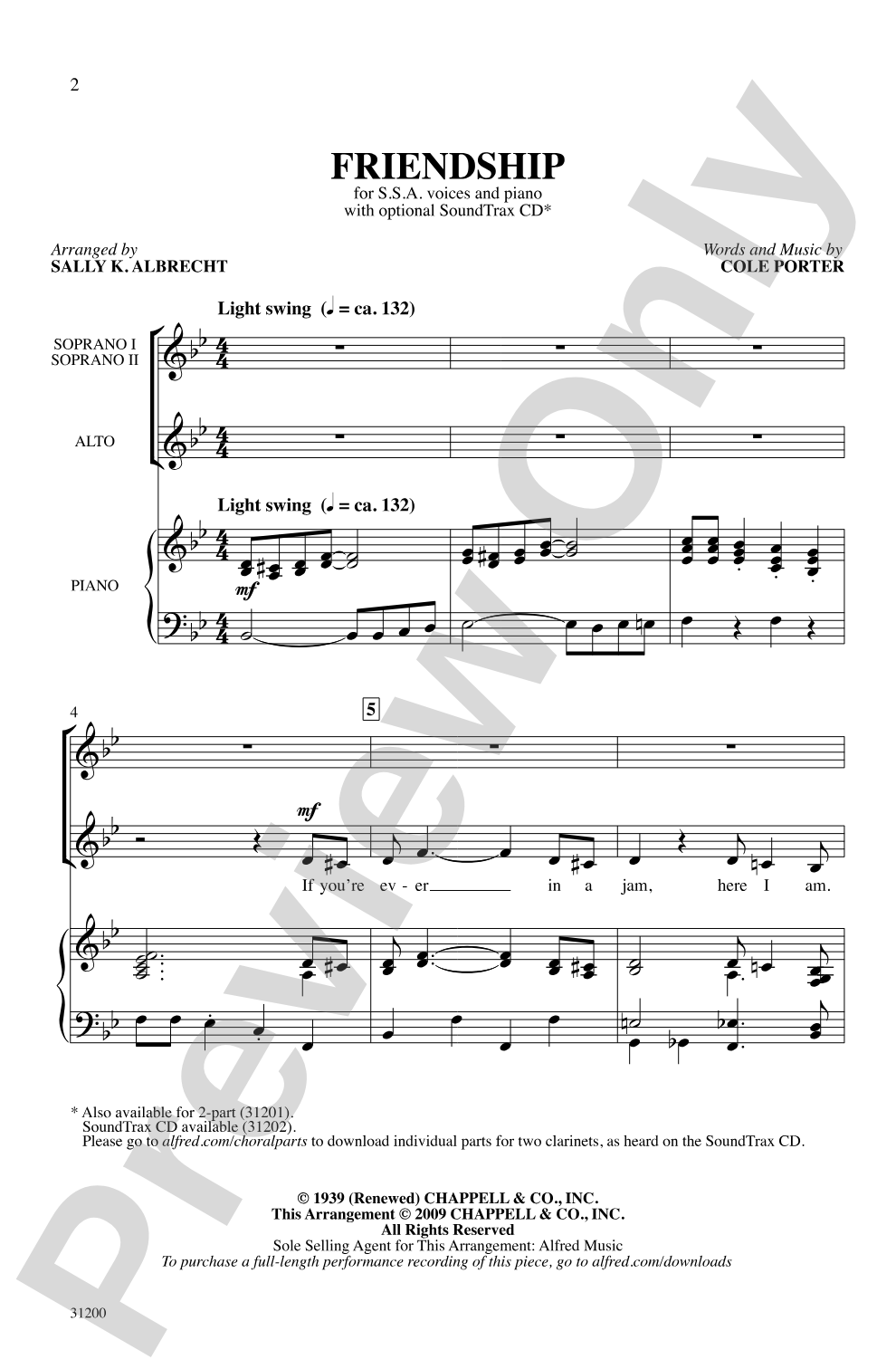 Friendship: SSA Choral Octavo