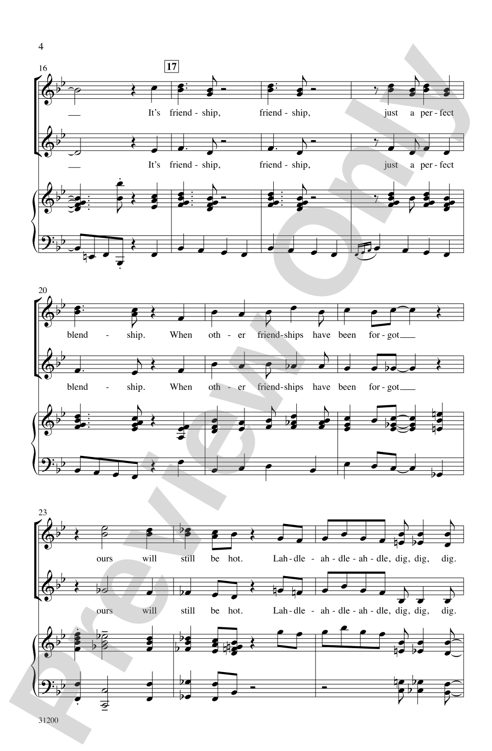 Friendship: SSA Choral Octavo