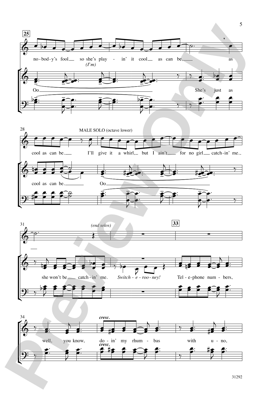An Ellington Jazz Trio: SATB, <i>a cappella</i> Choral Octavo