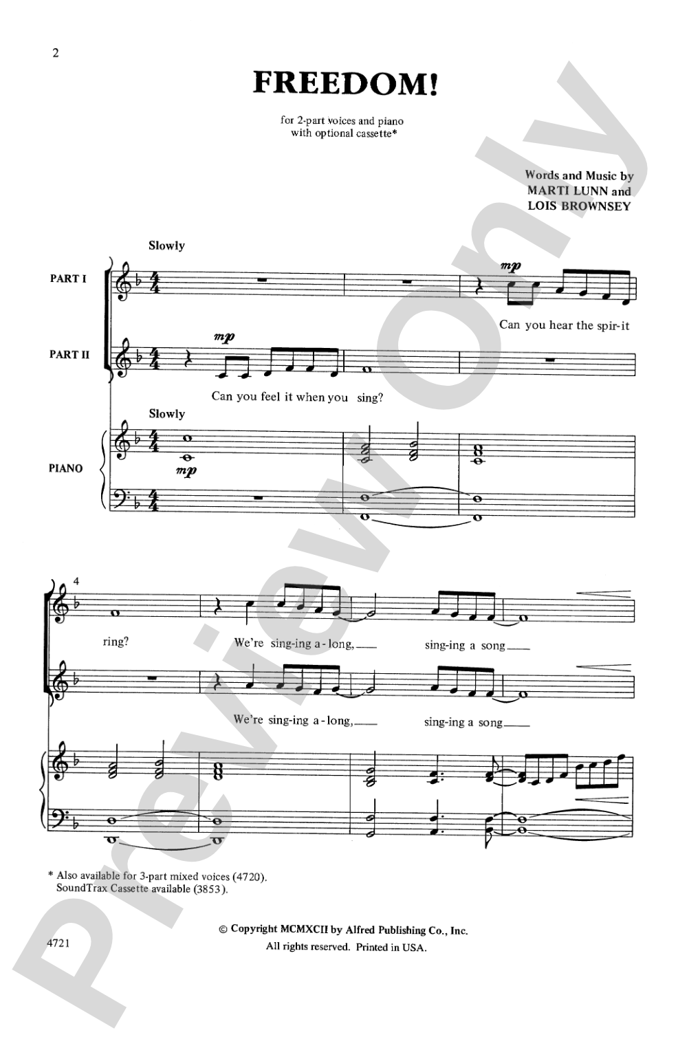 Freedom!: 2-Part Choral Octavo