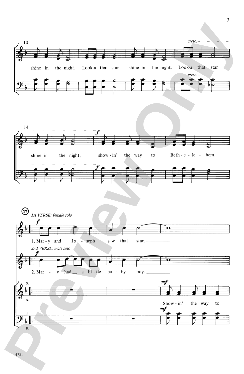 Look-A That Star: SATB, <I>a cappella</I> Choral Octavo
