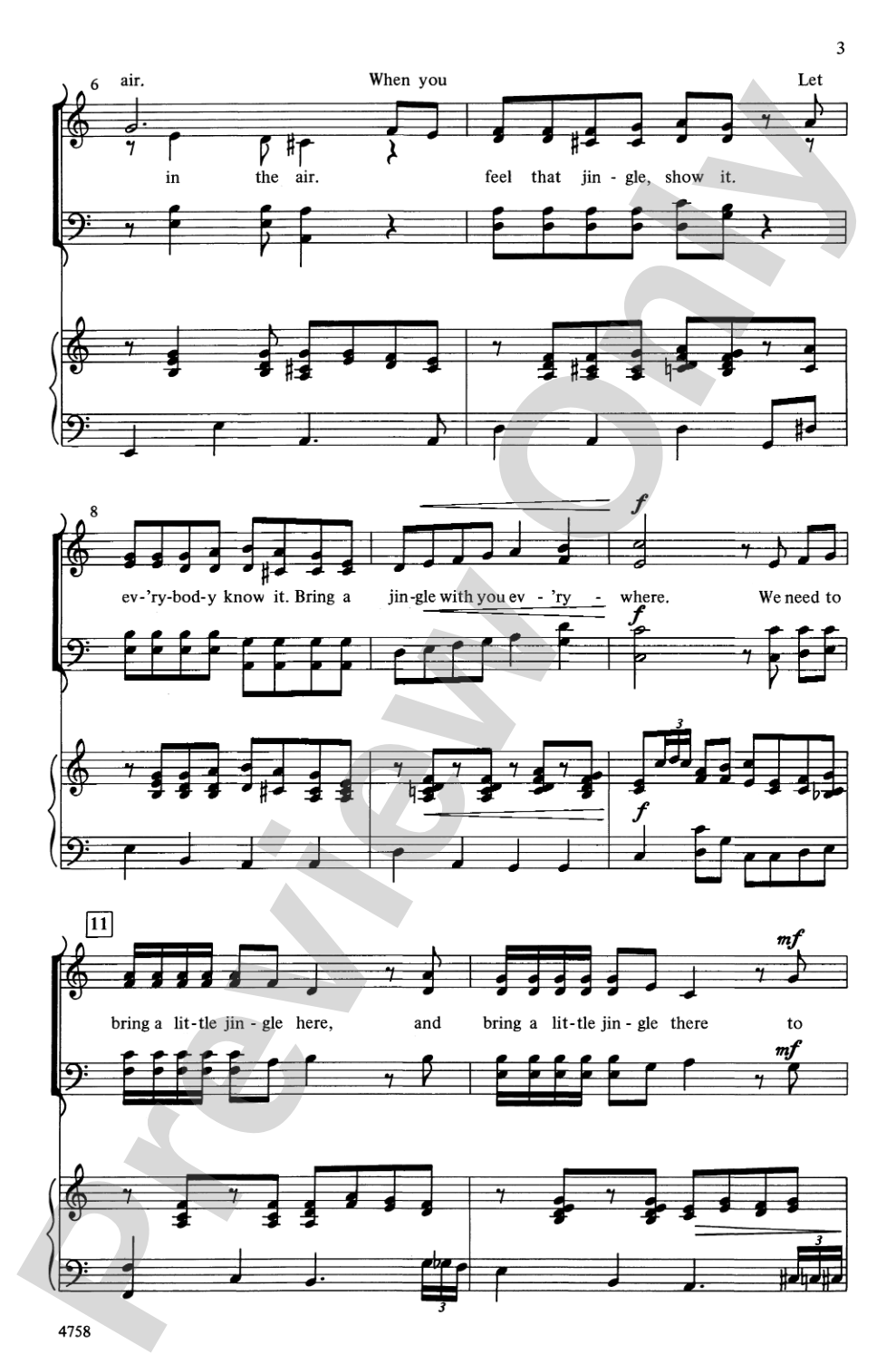 Bring a Little Jingle: SATB Choral Octavo