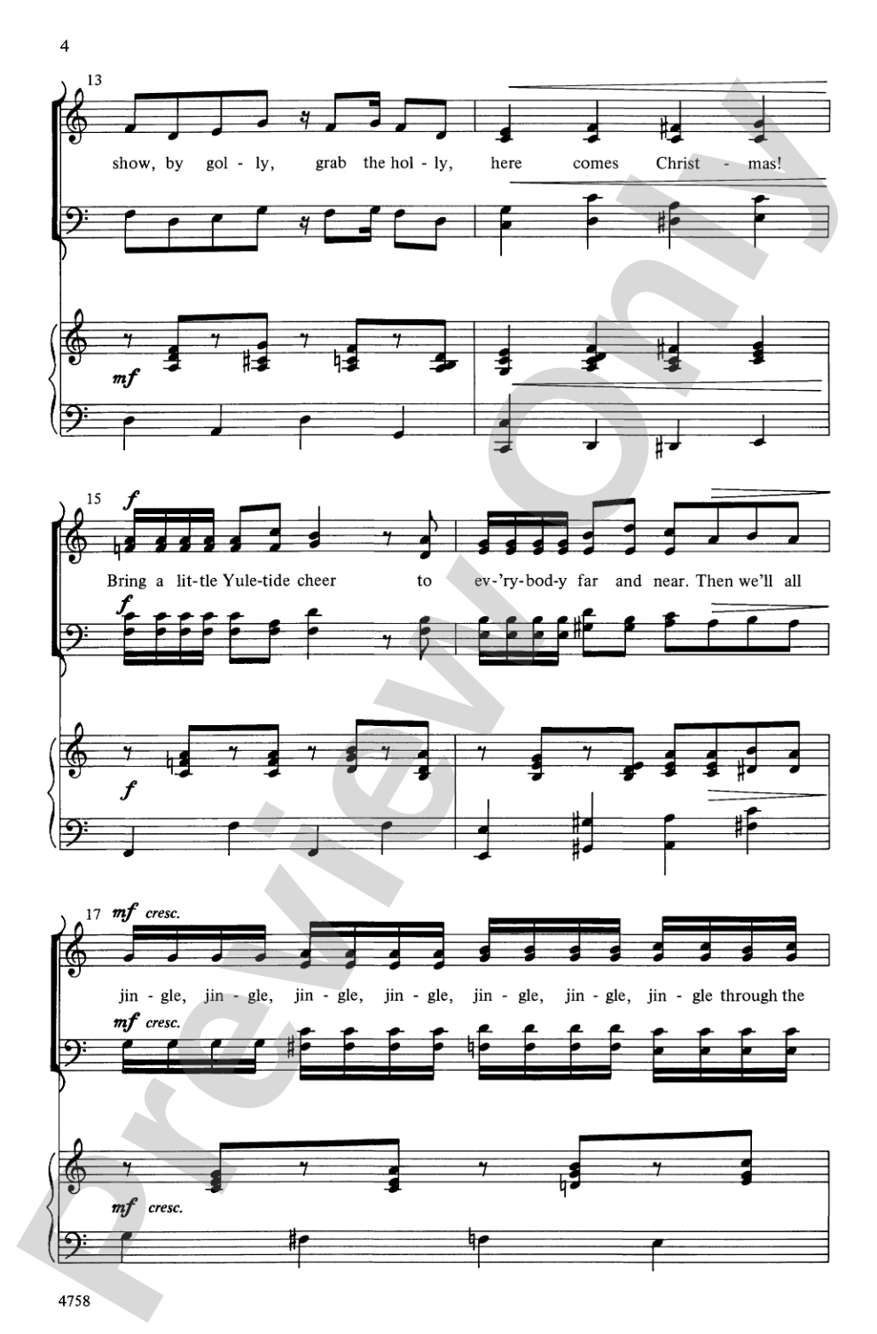 Bring a Little Jingle: SATB Choral Octavo