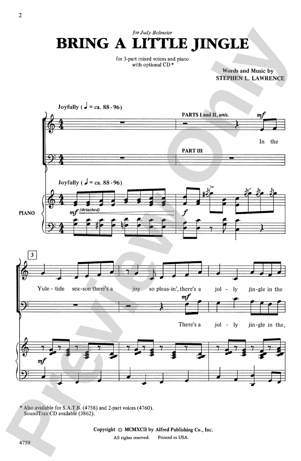 Bring a Little Jingle: 3-Part Mixed Choral Octavo