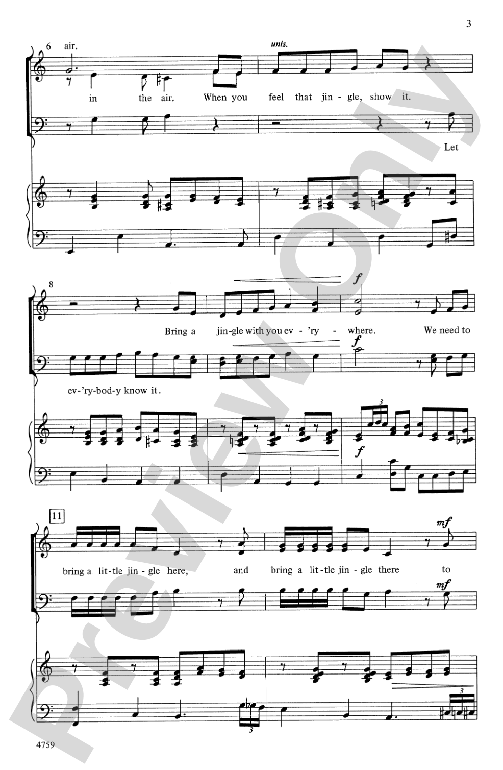 Bring a Little Jingle: 3-Part Mixed Choral Octavo
