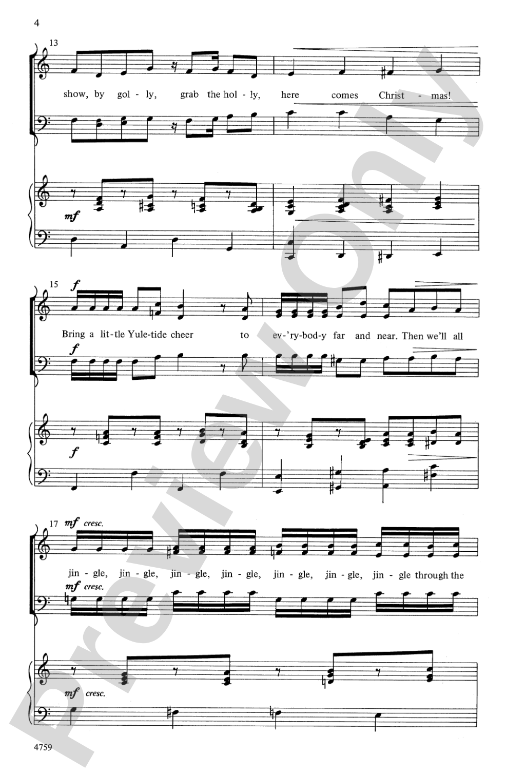 Bring a Little Jingle: 3-Part Mixed Choral Octavo