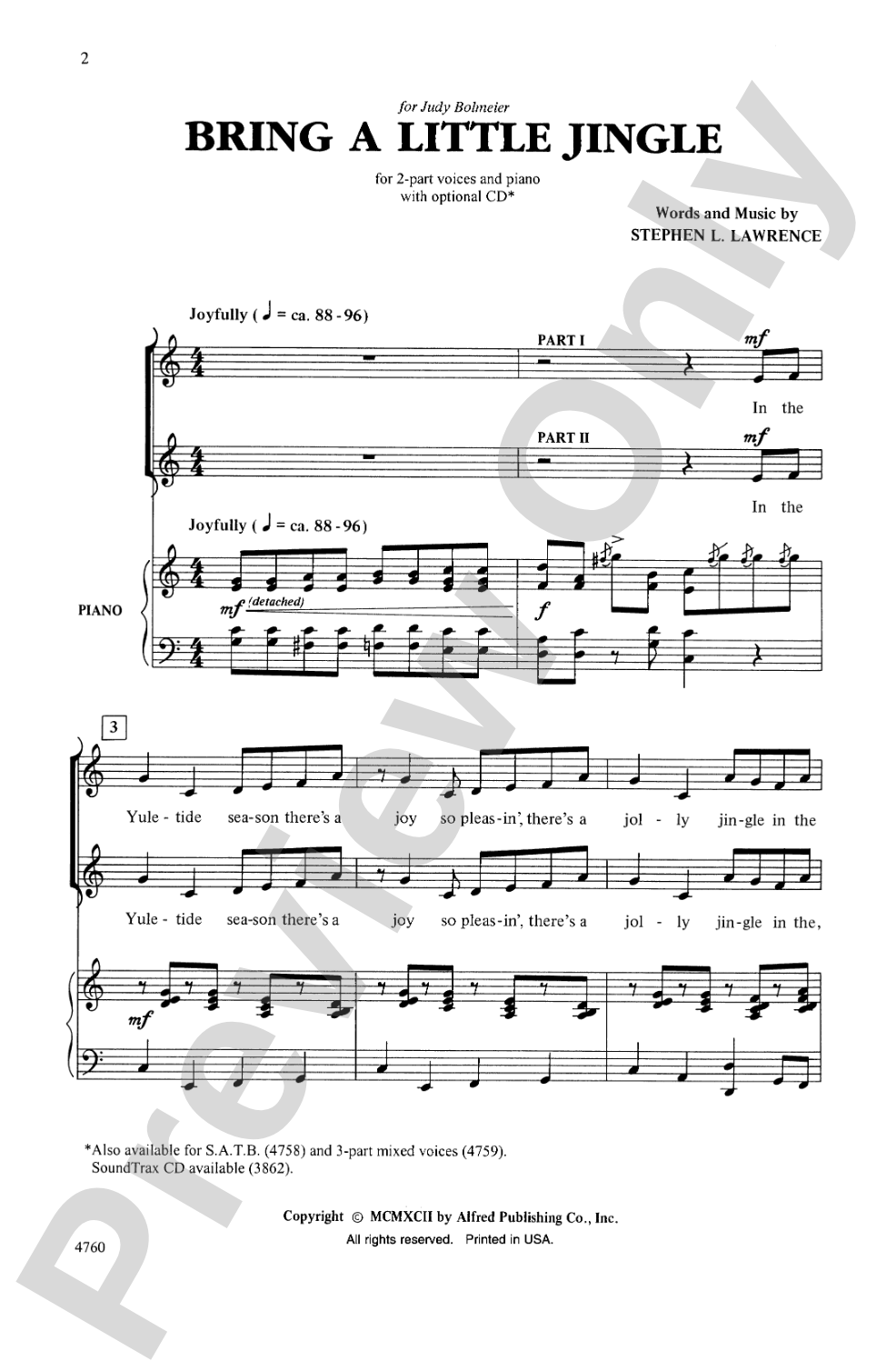 Bring a Little Jingle: 2-Part Choral Octavo