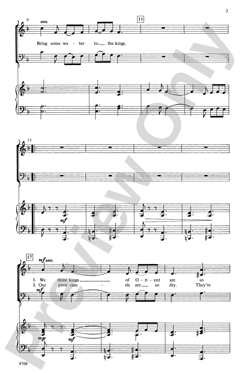No Well, No Well! (Bring Some Water Jeannette, Isabella!): 3-Part Mixed Choral Octavo