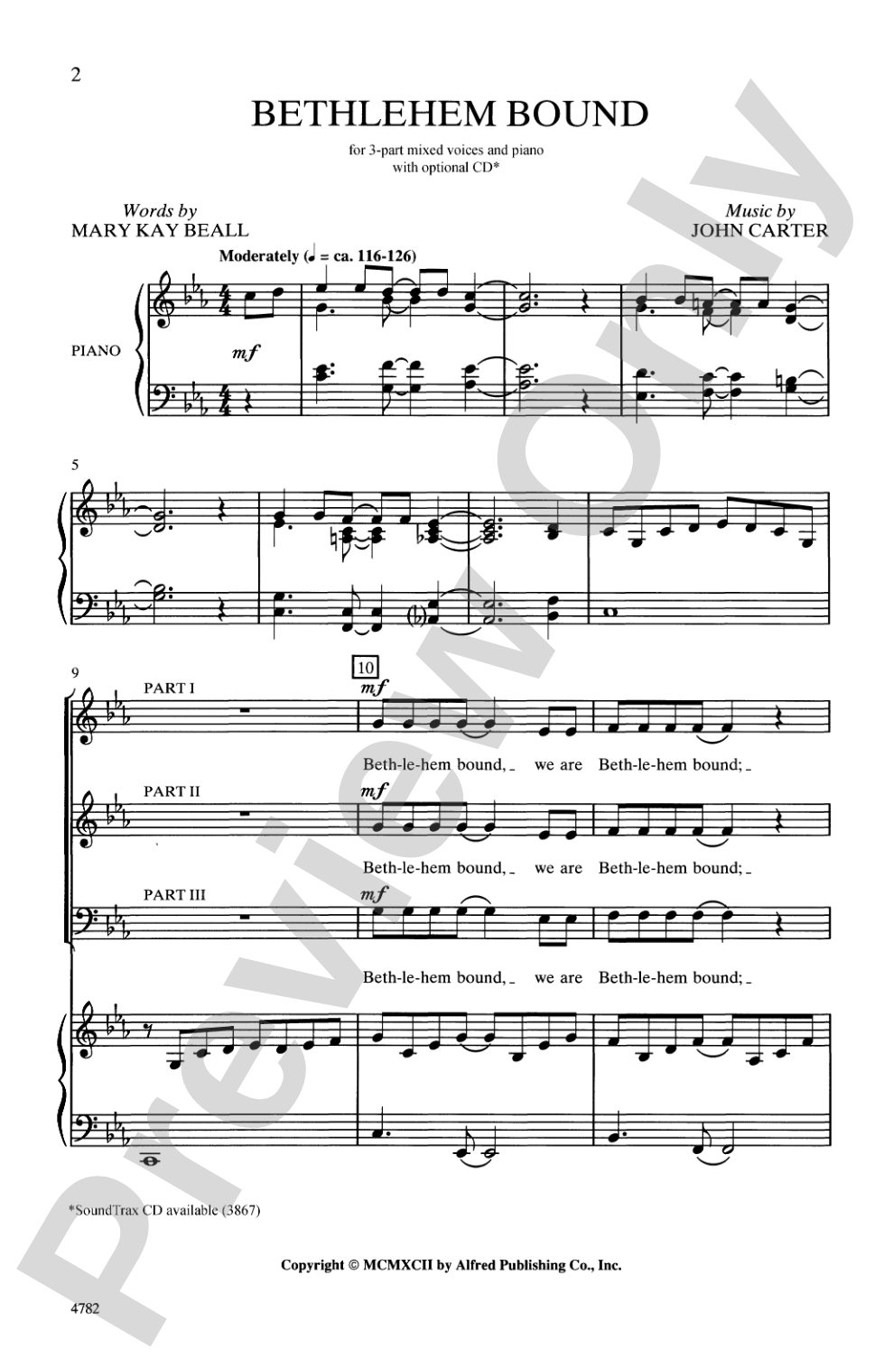 Bethlehem Bound: 3-Part Mixed Choral Octavo