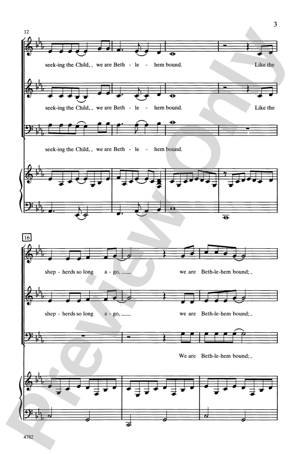 Bethlehem Bound: 3-Part Mixed Choral Octavo