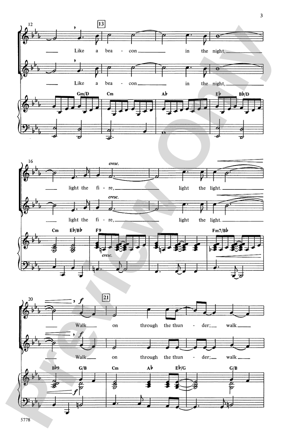 Walk On: 2-Part Choral Octavo