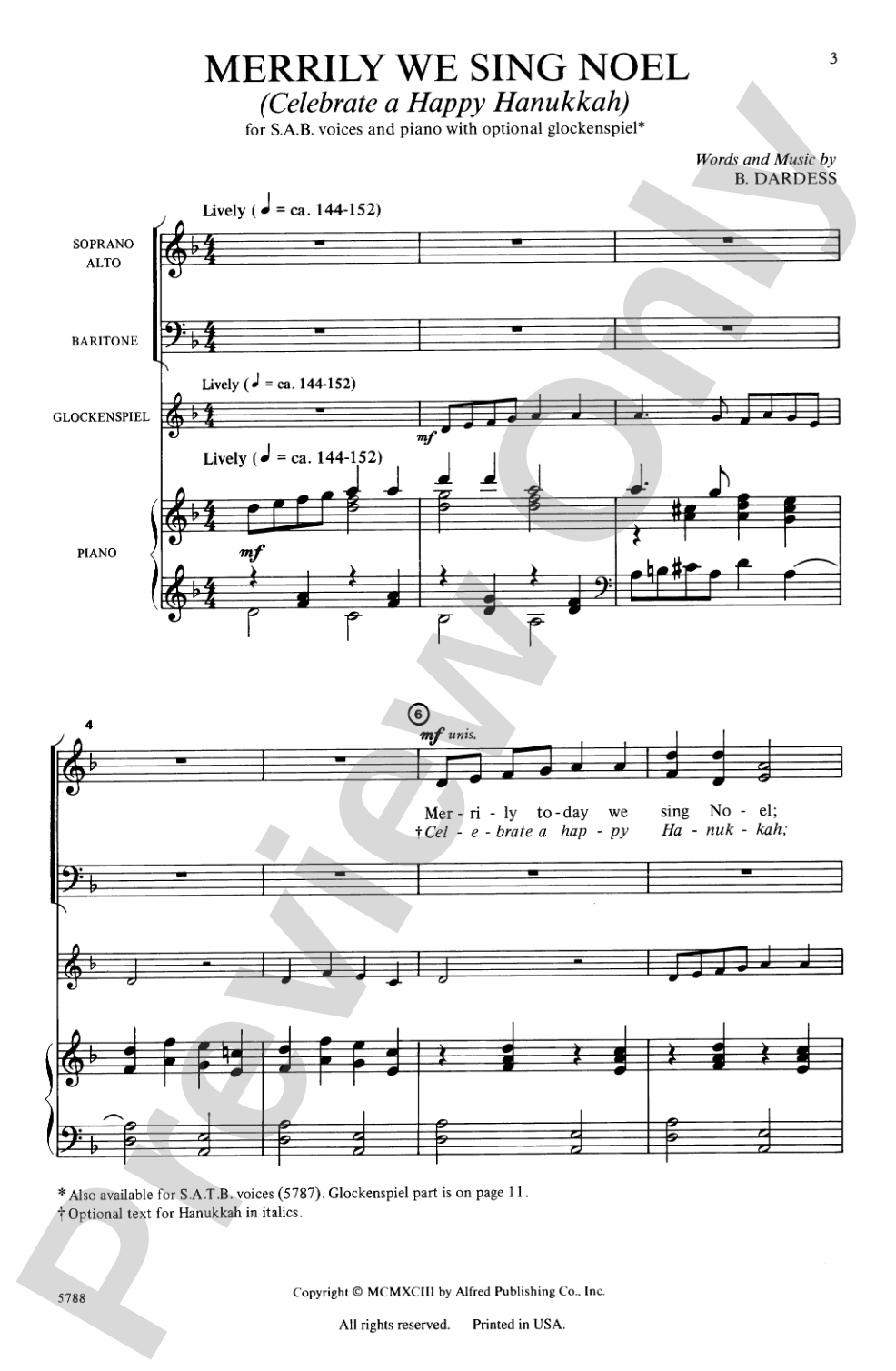 Merrily We Sing Noel (Celebrate a Happy Hanukkah): SAB Choral Octavo
