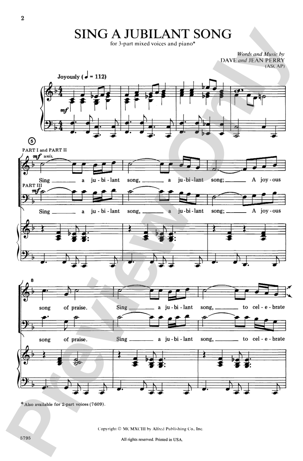 Sing a Jubilant Song: 3-Part Mixed Choral Octavo
