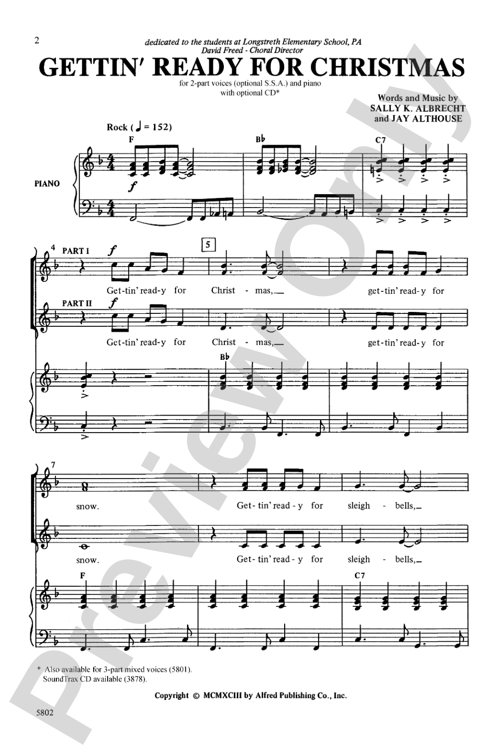 Gettin' Ready for Christmas: 2-Part Choral Octavo