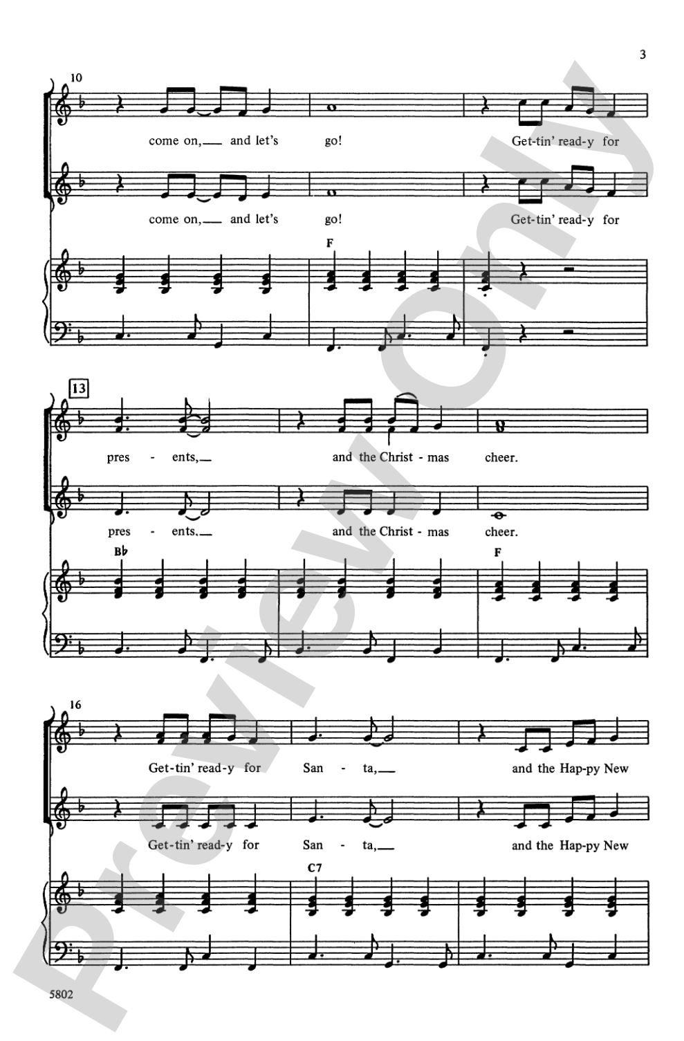 Gettin' Ready for Christmas: 2-Part Choral Octavo