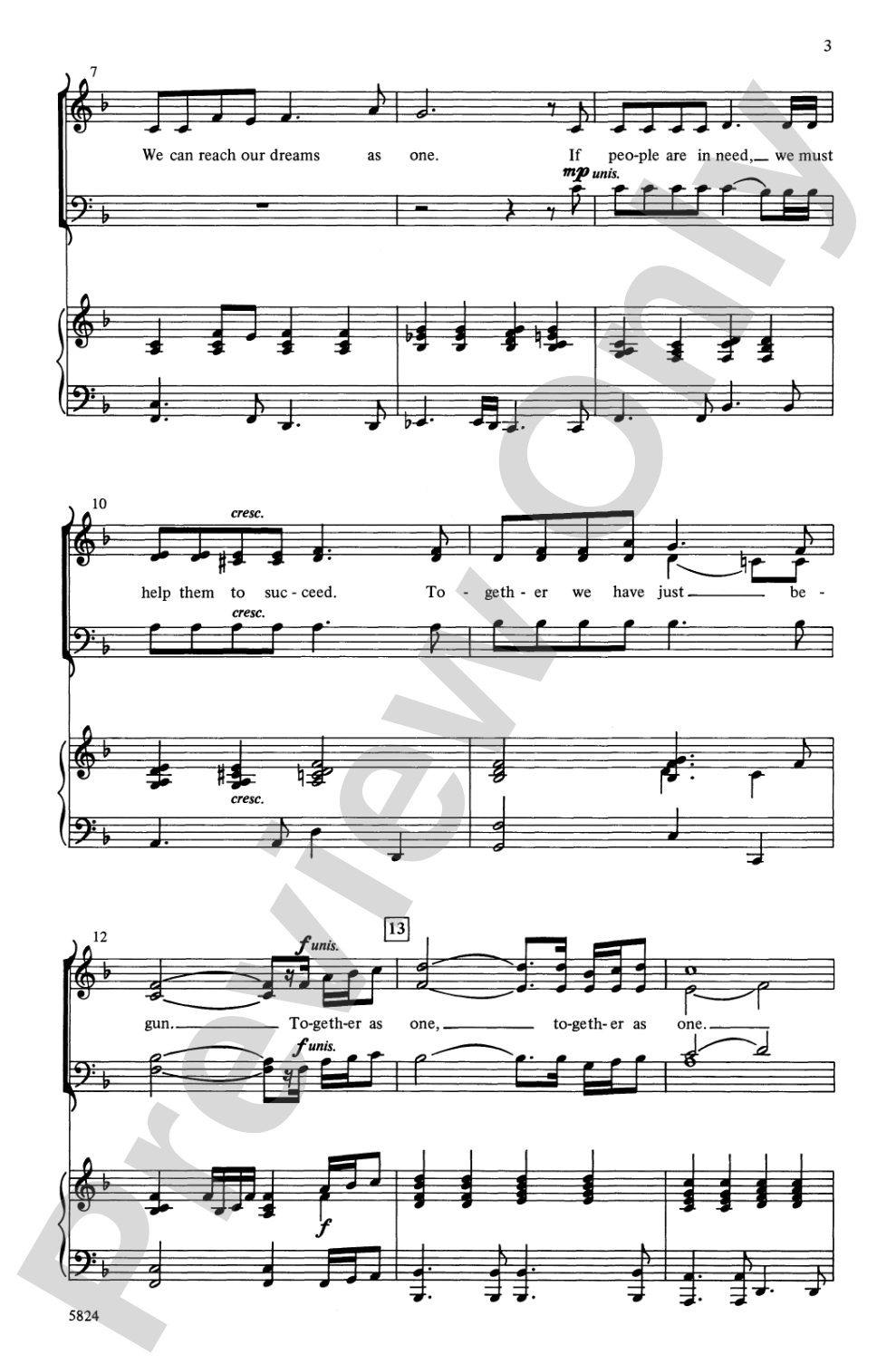 Together As One: SATB Choral Octavo