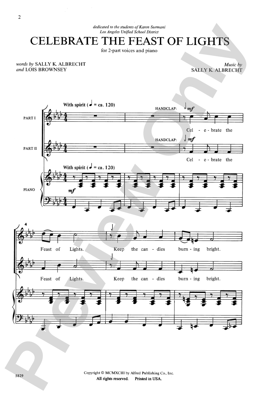 Celebrate the Feast of Lights: 2-Part Choral Octavo