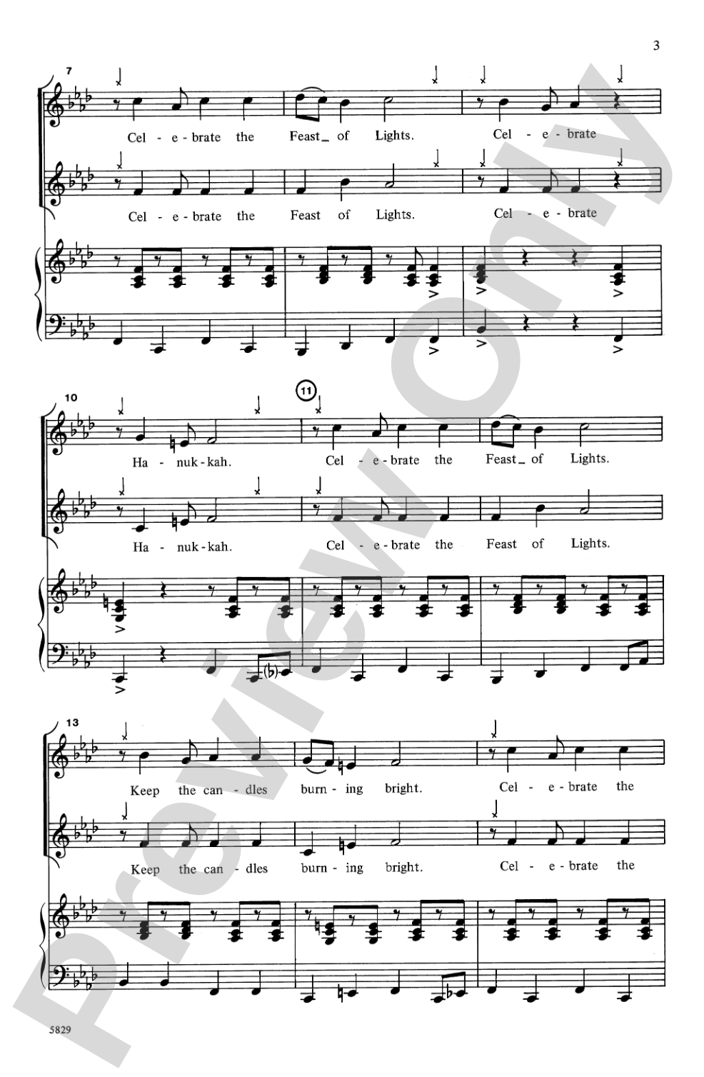 Celebrate the Feast of Lights: 2-Part Choral Octavo