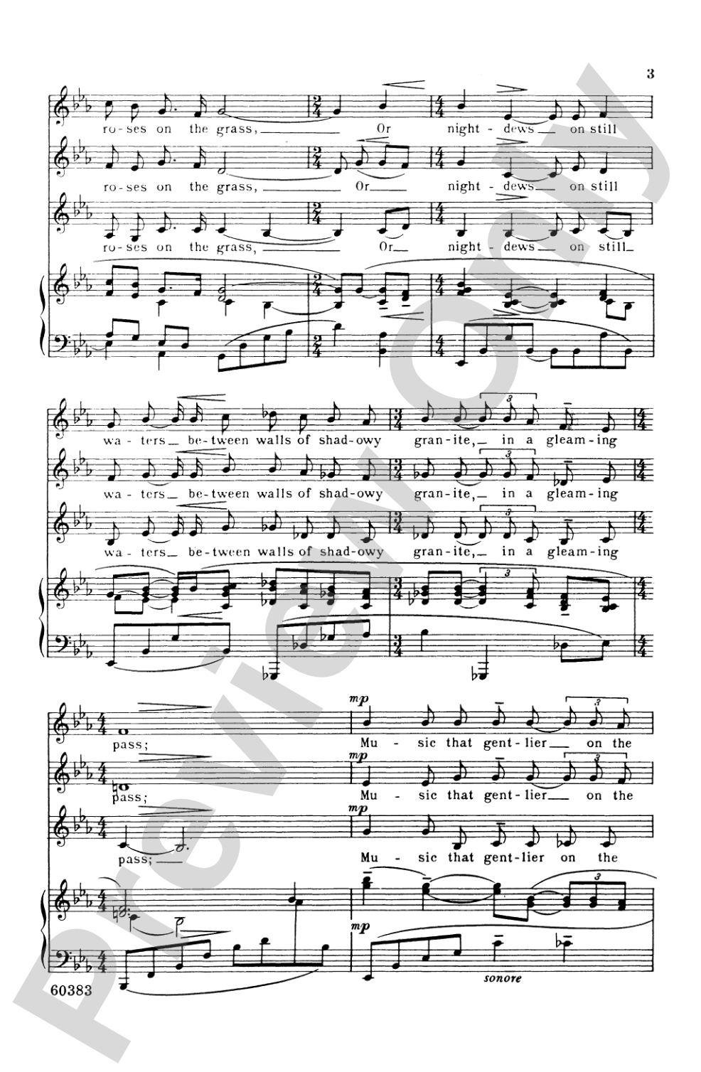 There Is Sweet Music Here: SSA Choral Octavo