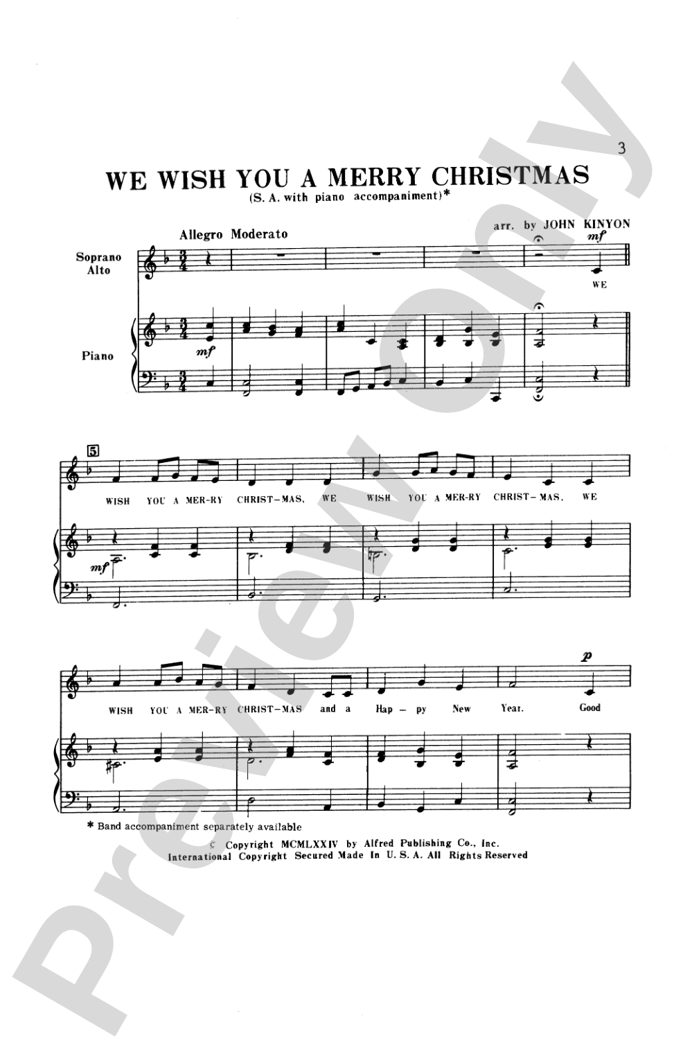 We Wish You a Merry Christmas: 2-Part Choral Octavo
