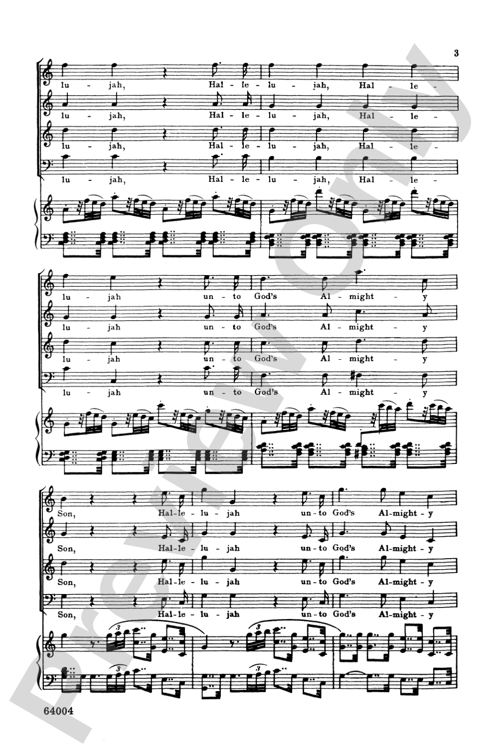 Hallelujah Chorus (<I>Mount of Olives</I>): SATB Choral Octavo