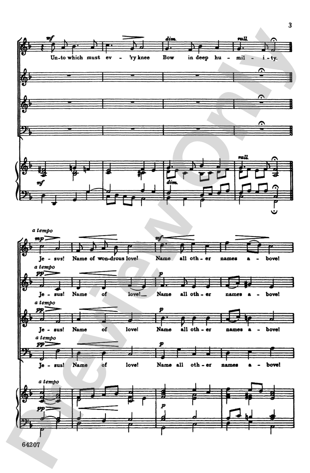 Jesus! Name of Wondrous Love: SATB Choral Octavo