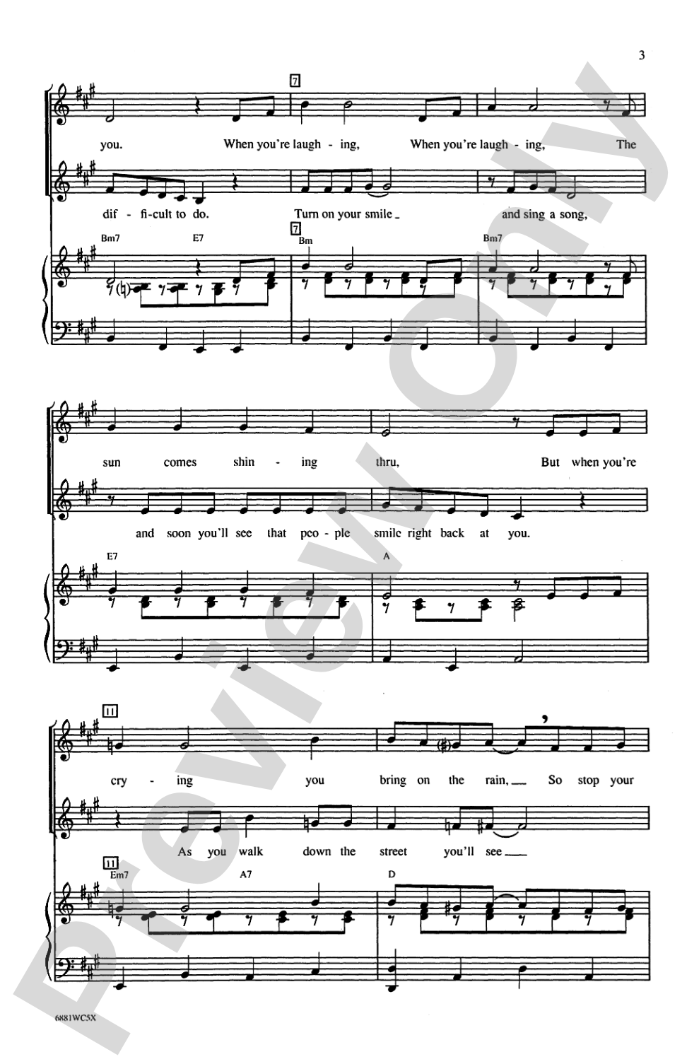 When You're Smiling: 2-Part Choral Octavo