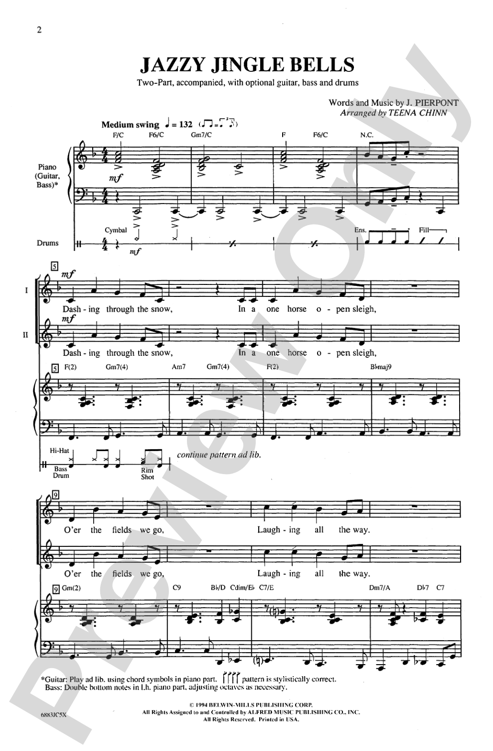 Jazzy Jingle Bells: 2-Part Choral Octavo