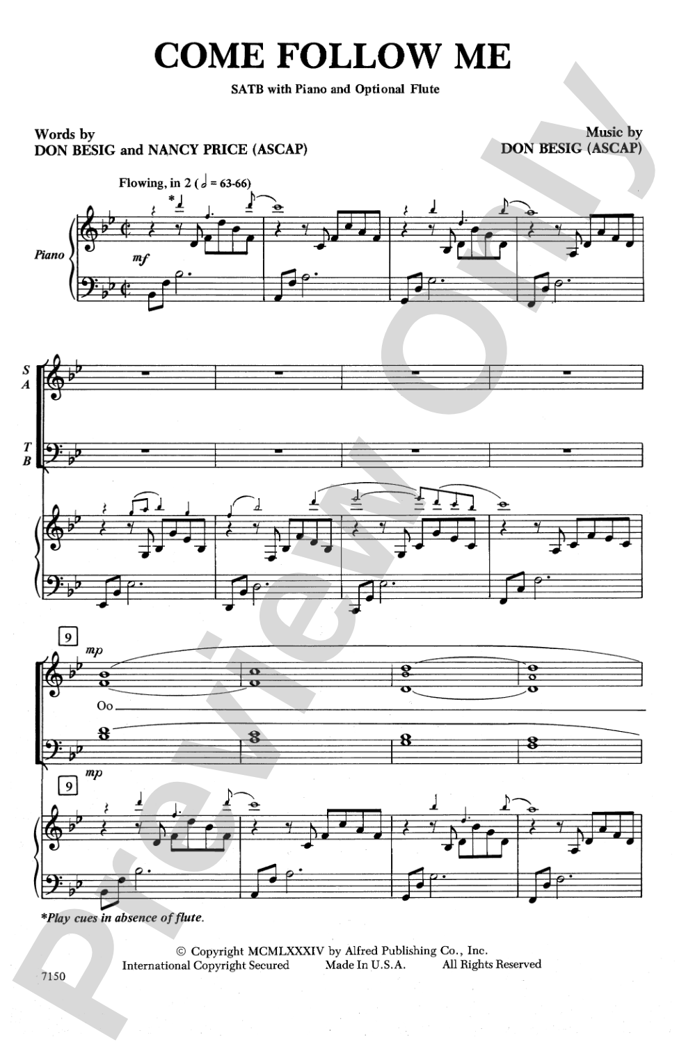 Come Follow Me: SATB Choral Octavo