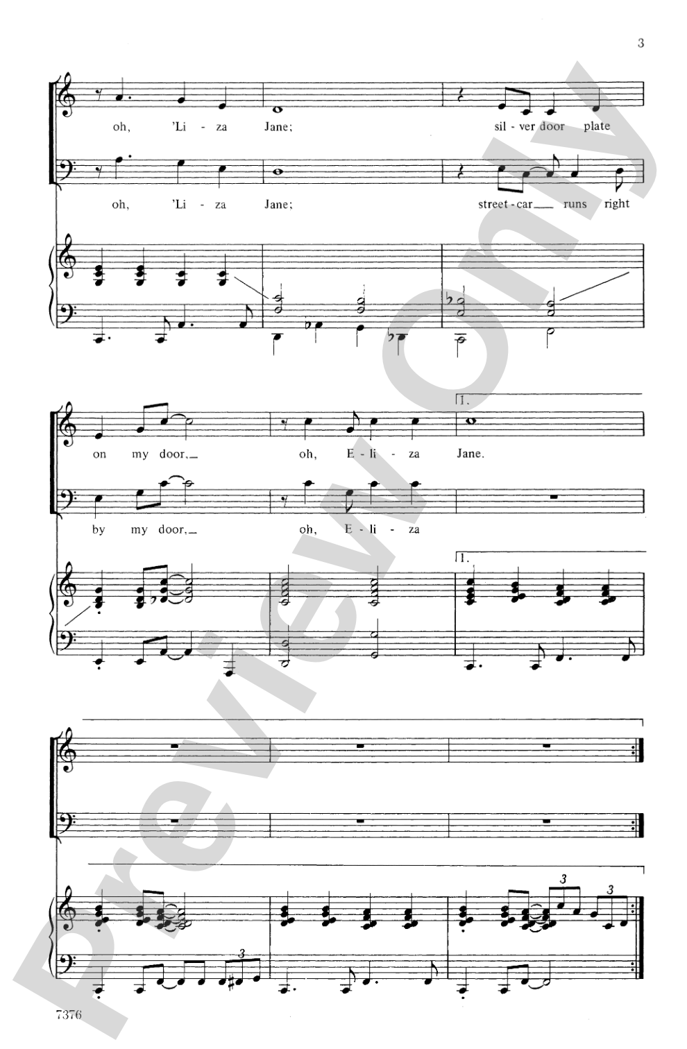 'Liza Jane: SATB Choral Octavo