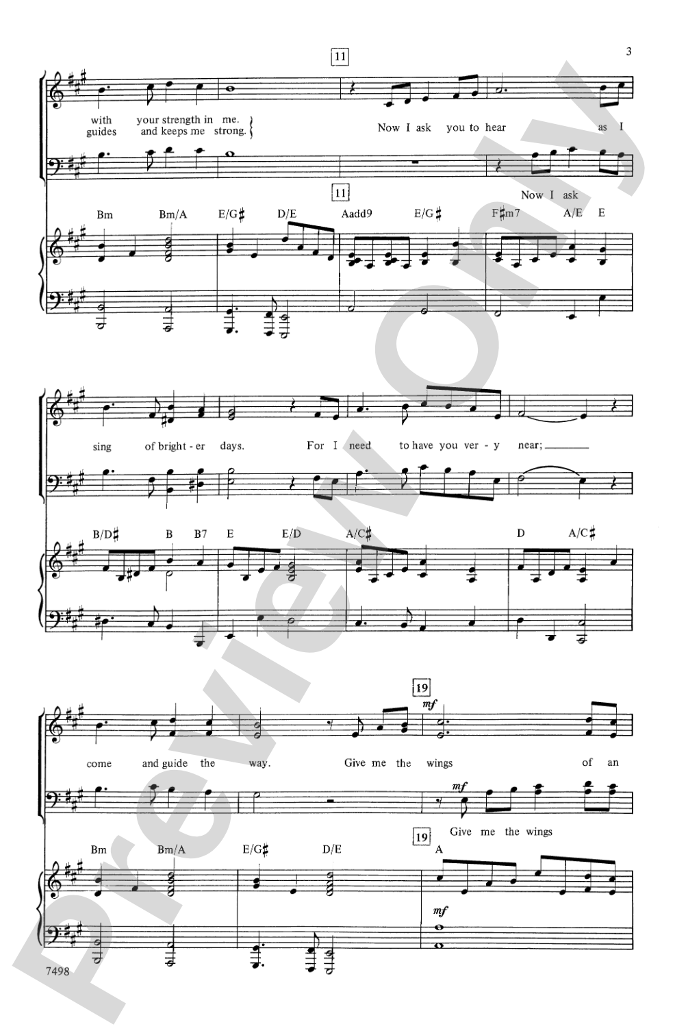 Give Me Wings: SATB Choral Octavo