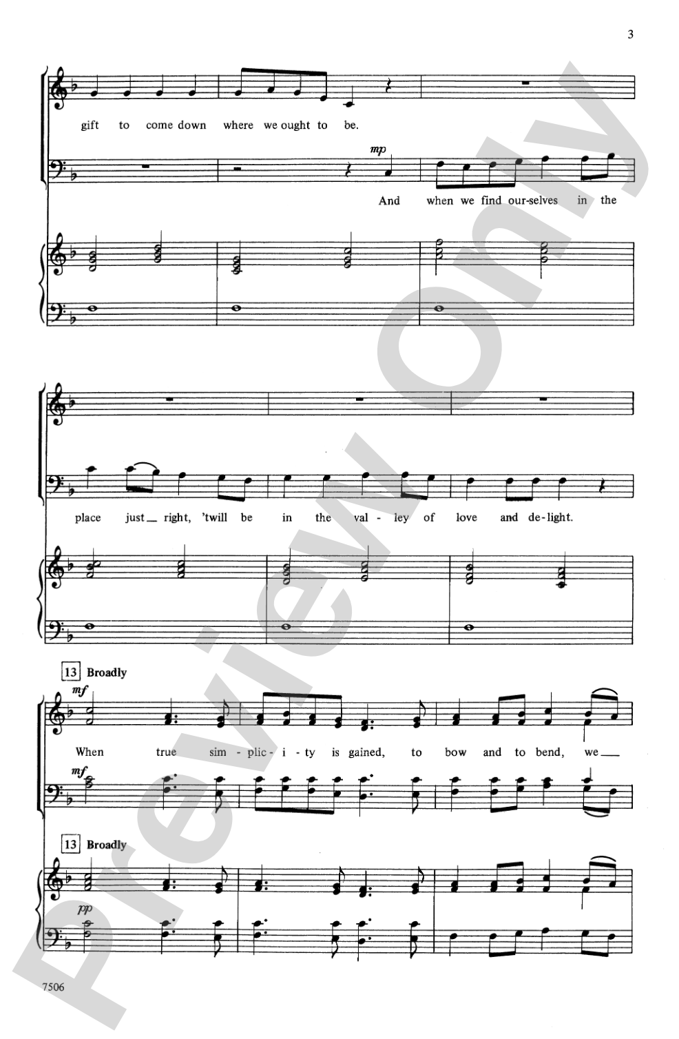 Simple Gifts: SATB Choral Octavo