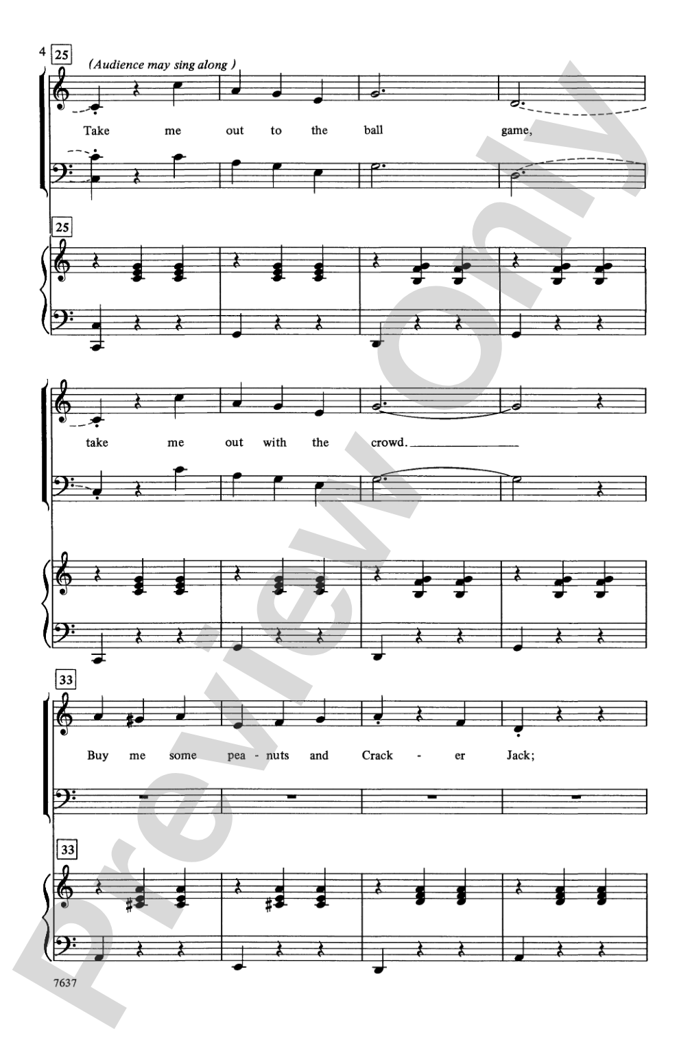 Take Me Out to the Ball Game: SATB Choral Octavo