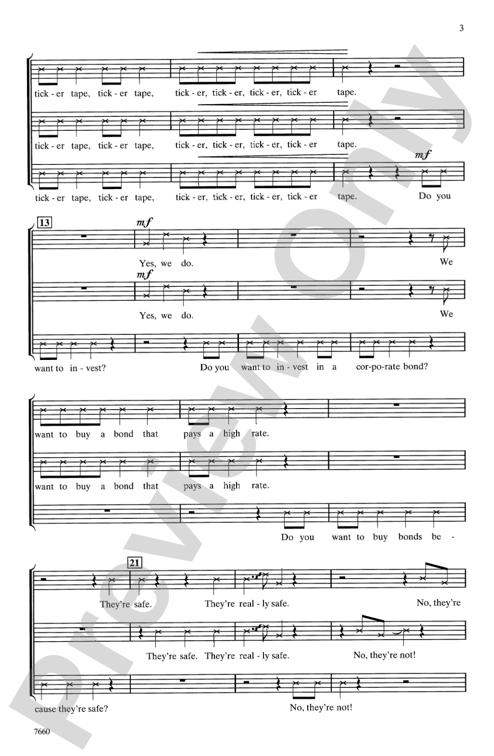 Wall Street Rhythm: 3-Part (any combination) Choral Octavo