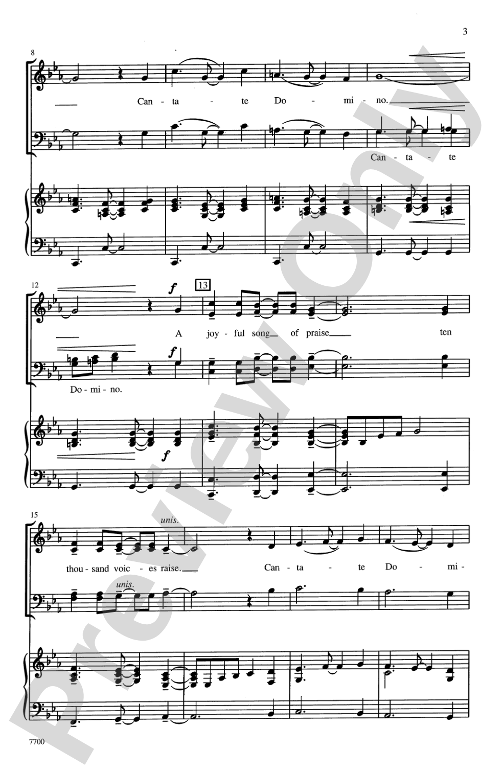 Cantate Domino: SATB Choral Octavo