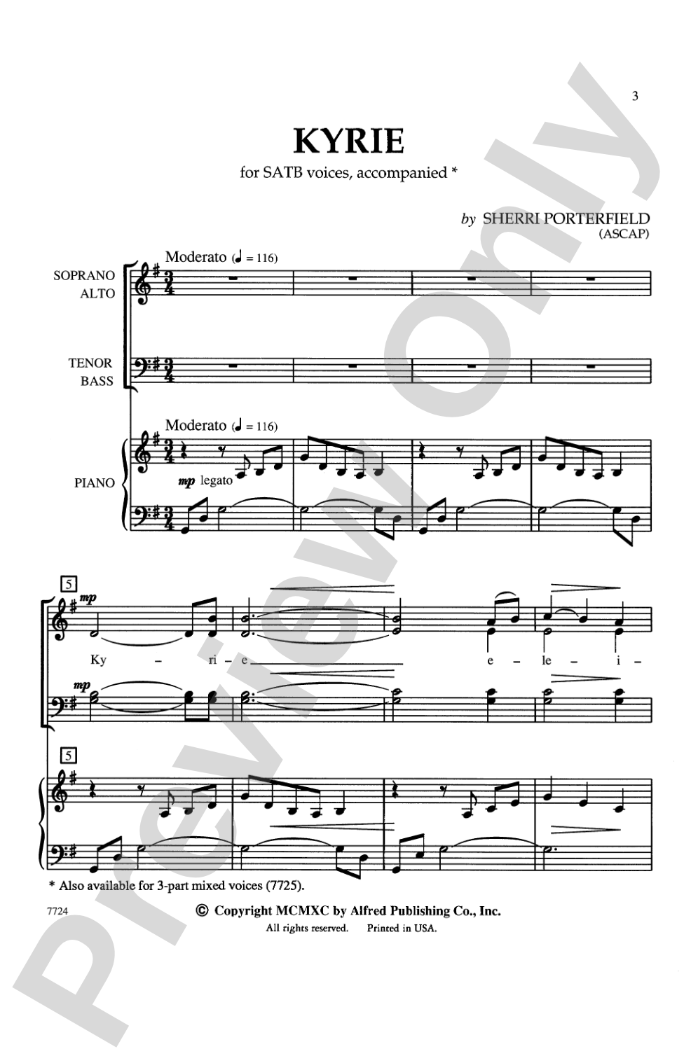 Kyrie: SATB Choral Octavo