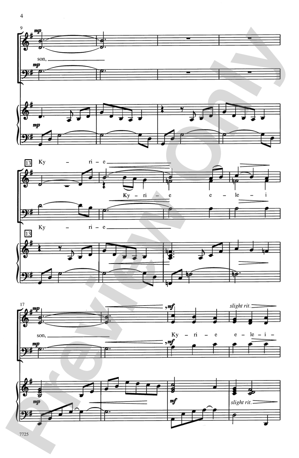 Kyrie: 3-Part Mixed Choral Octavo