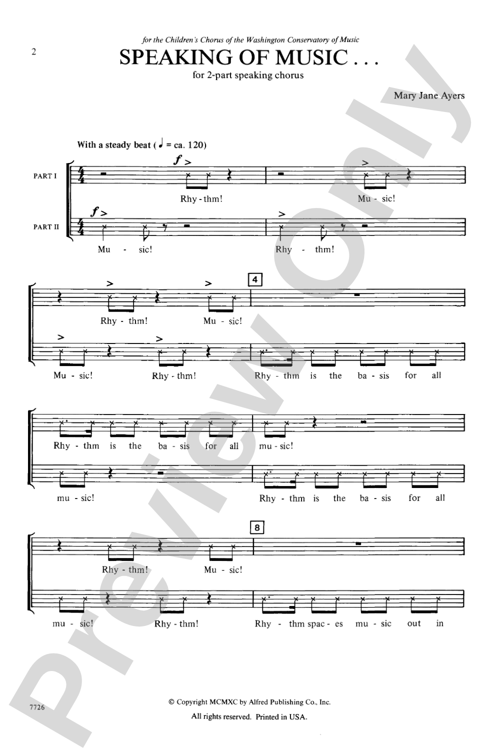 Speaking of Music: 2-Part Speaking Chorus Choral Octavo