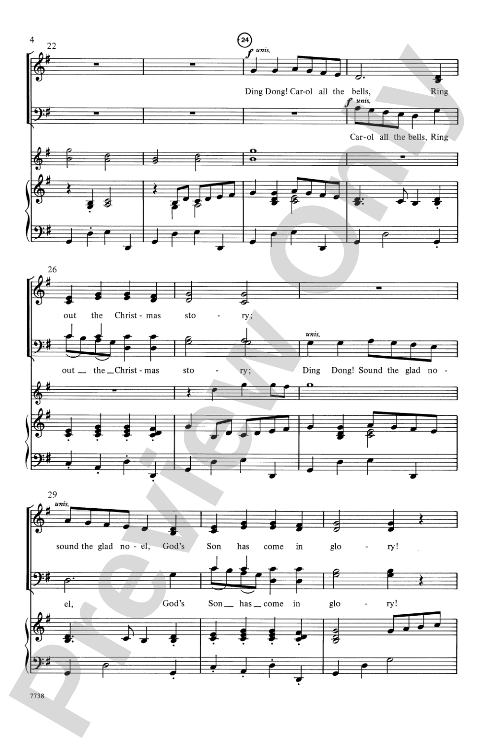 Ding Dong! Merrily on High: SATB Choral Octavo
