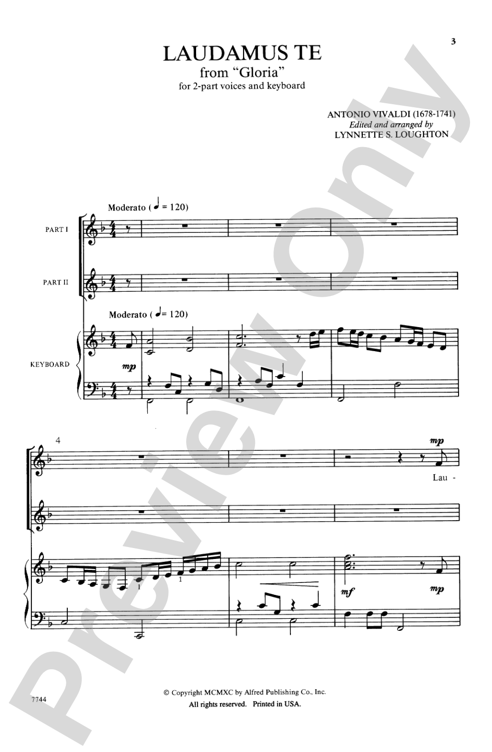 Laudamus Te (from <i>Gloria</i>): 2-Part Choral Octavo